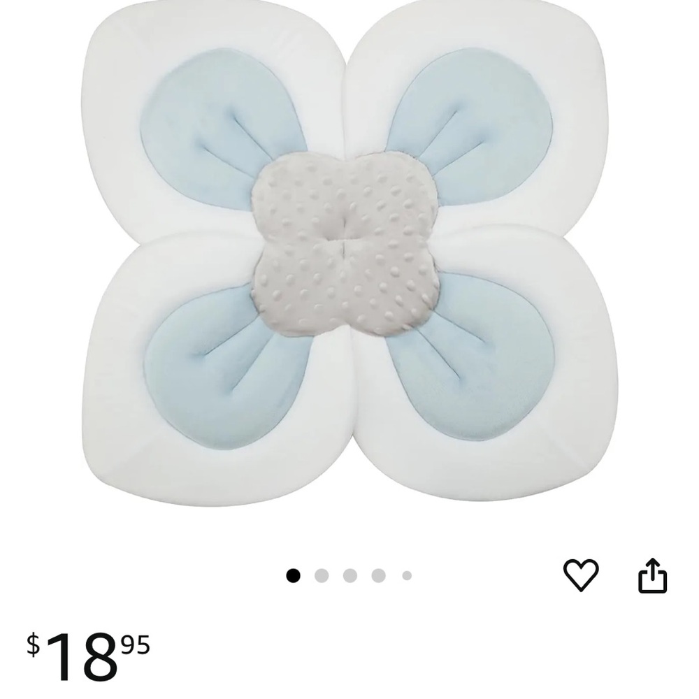 Soft Blue and White Flower-Shaped bath flower